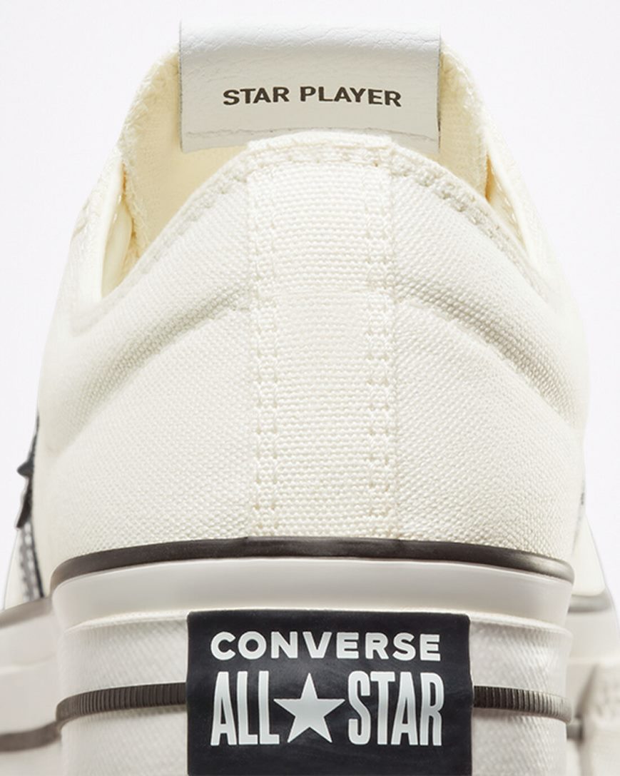 Dámské Boty Nízké Converse Star Player 76 Bílé Černé | CZ QNIA17